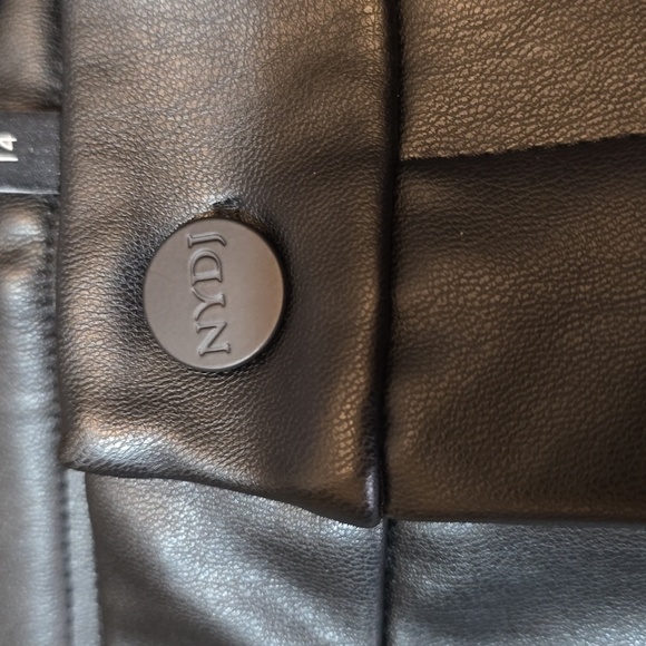 NYDJ Faux Leather Marilyn Straight Pants - Picture 4 of 12